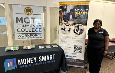 Mott Community College recruitment table for MSFCP